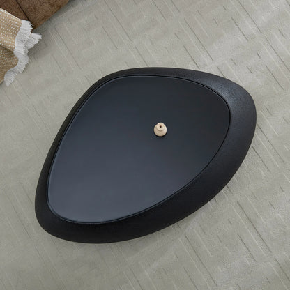 Fiberglass Oval Coffee Table - Matte Rock Finish, No Assembly