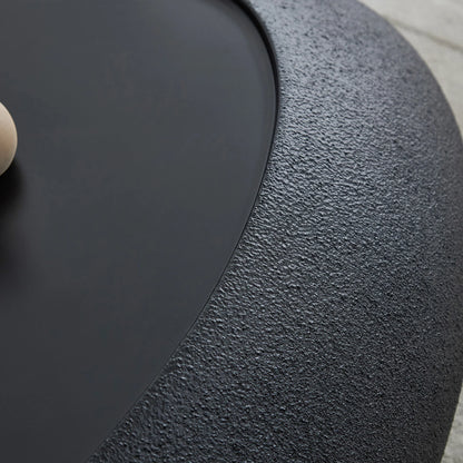 Fiberglass Oval Coffee Table - Matte Rock Finish, No Assembly