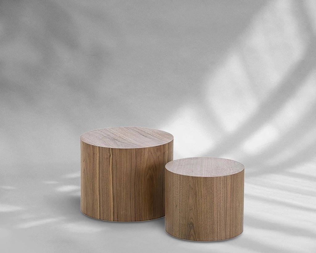 MDF with veneer coffee table set of 2