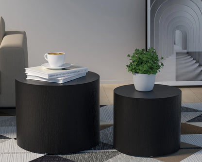 MDF with veneer coffee table set of 2
