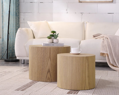MDF with veneer coffee table set of 2