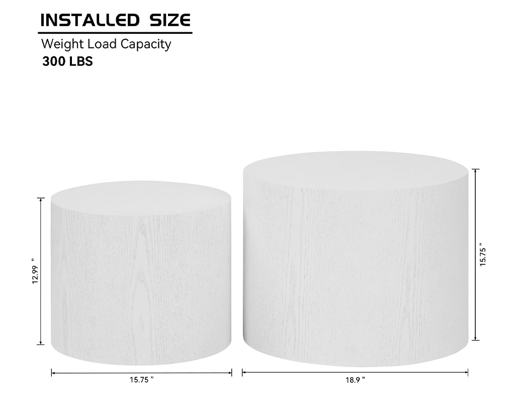 MDF with veneer coffee table set of 2