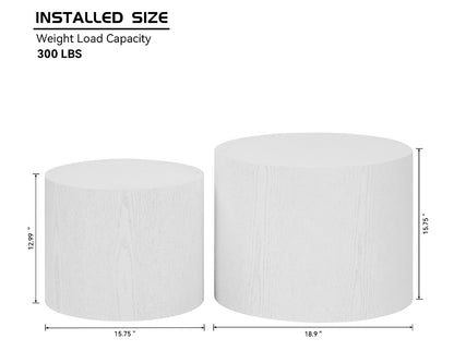 MDF with veneer coffee table set of 2