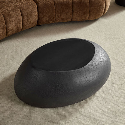 Elliptical Rocks Coffee Table – Stylish Matte Fiberglass Table with Vintage Charm