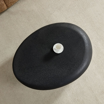 Elliptical Rocks Coffee Table – Stylish Matte Fiberglass Table with Vintage Charm