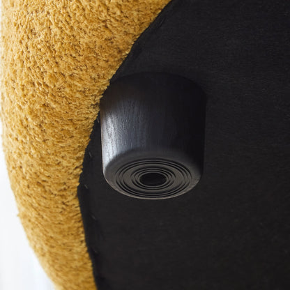 Oversized Plush Curved Sectional Sofa with Chaise, Yellow