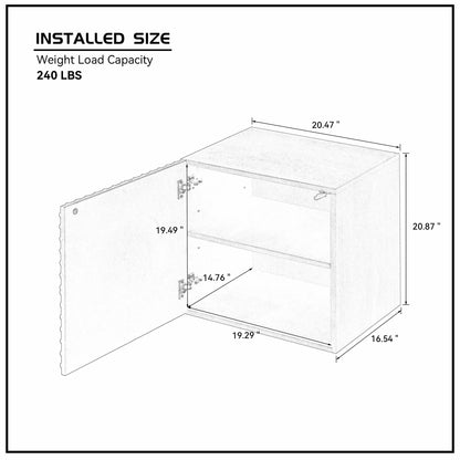 Wooden Side Cabinet – Geometric Embossed Relief, 2 Drawers