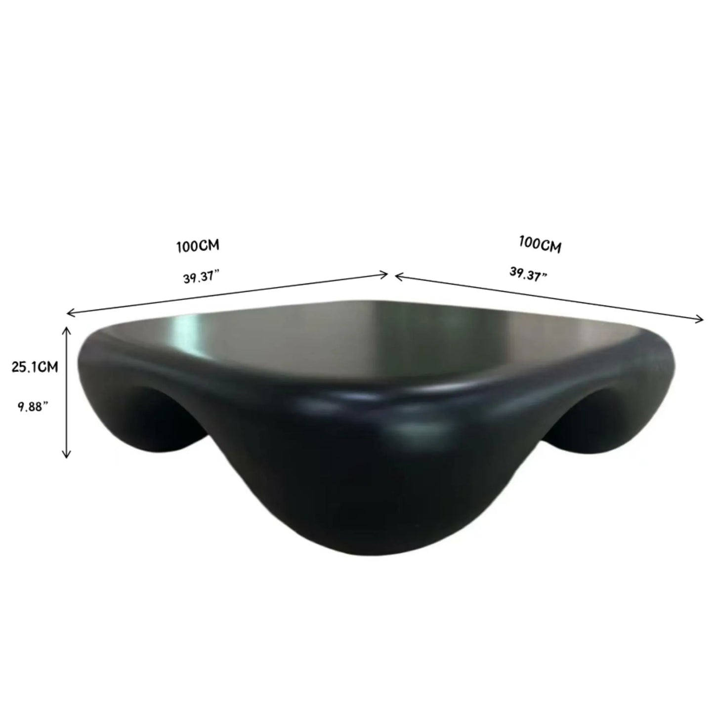 Modern Coffee Table Faux Travertine Textured for Livingroom