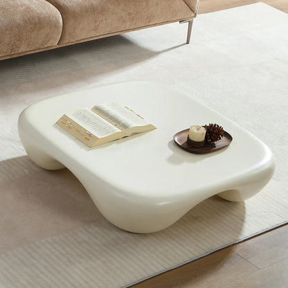 Modern Coffee Table Faux Travertine Textured for Livingroom