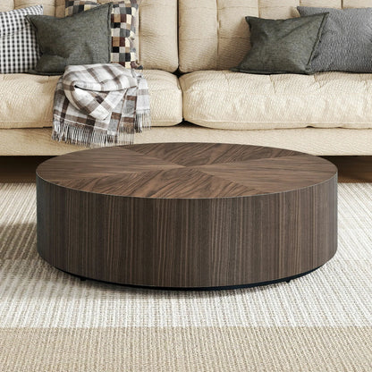 35.43" Modern Round MDF Drum Coffee Table