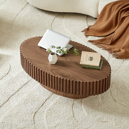 43.7 inch Ellipse MDF  Coffee Table for Living Room