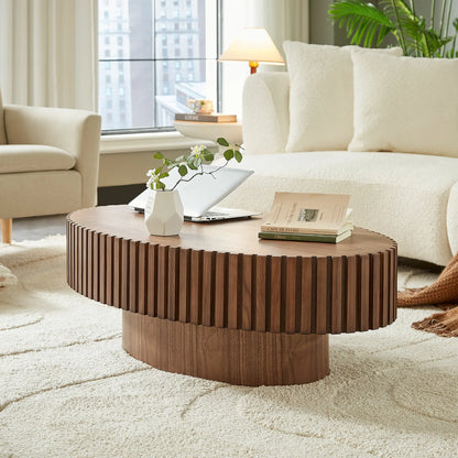 43.7 inch Ellipse MDF  Coffee Table for Living Room