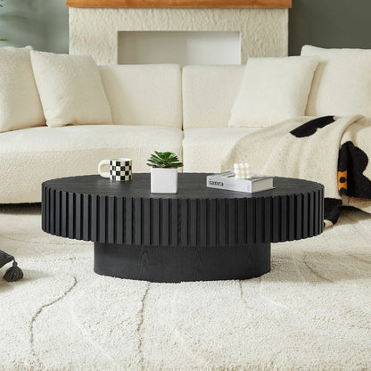 43.7 inch Ellipse MDF  Coffee Table for Living Room