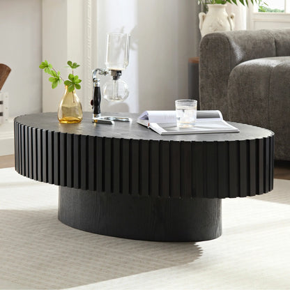 43.7 inch Ellipse MDF  Coffee Table for Living Room