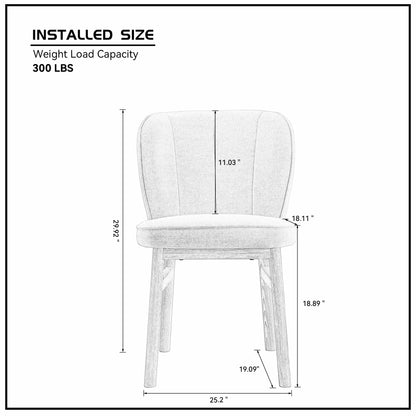 Wooden Frame Dining Armless Chairs