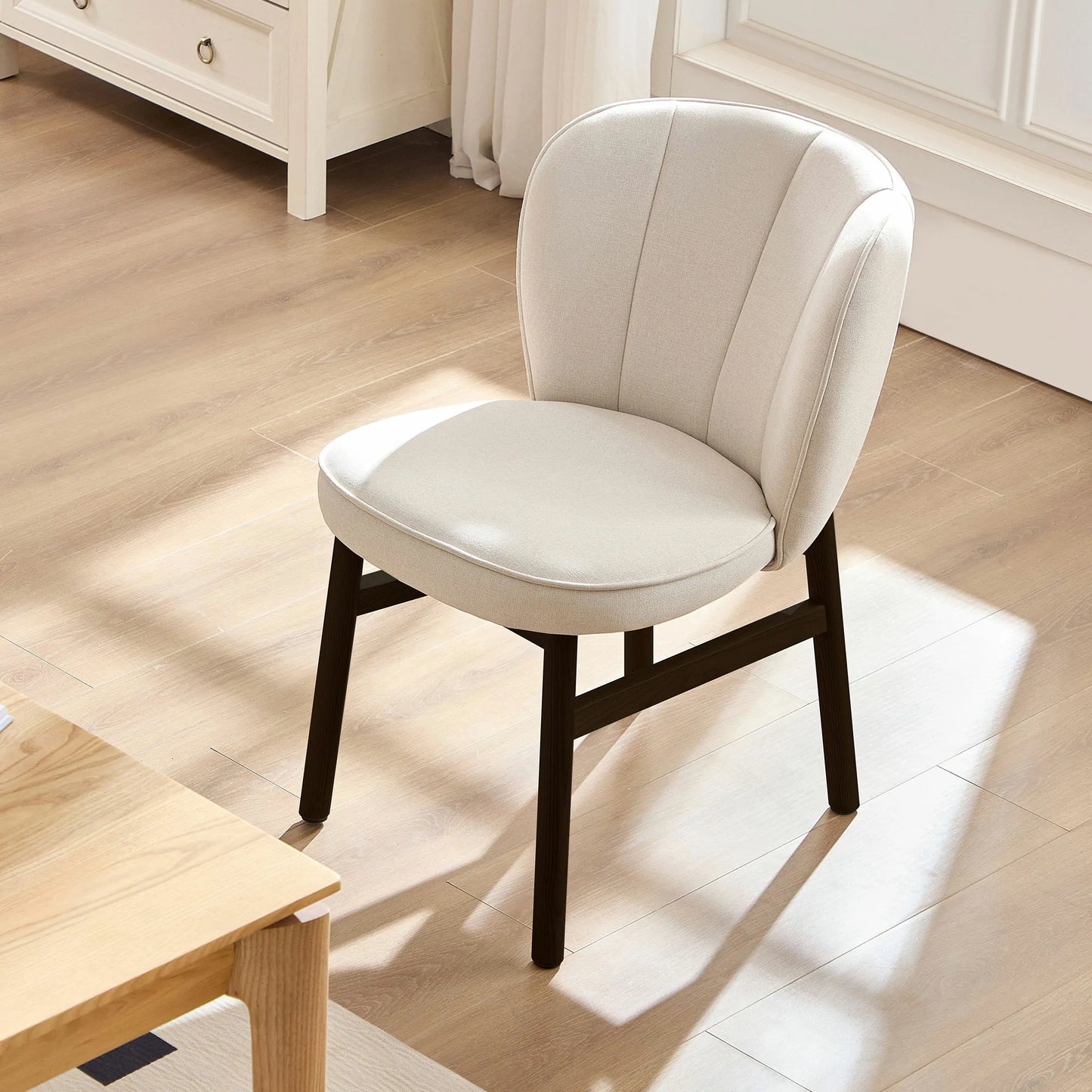 Wooden Frame Dining Armless Chairs