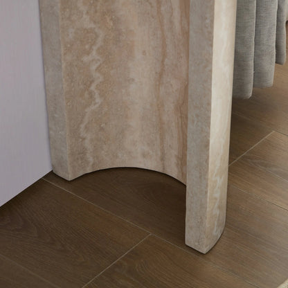 53.15" Faux Marble Entryway Console Table with Modern Design