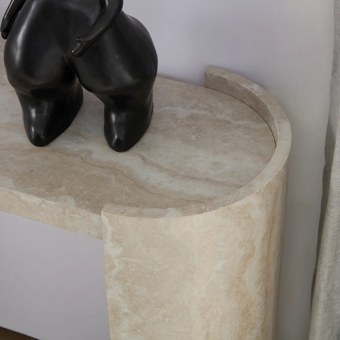 53.15" Faux Marble Entryway Console Table with Modern Design