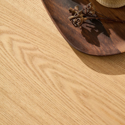 35.43" Handcrafted Square Drum Coffee Table - Modern Wooden Design with Sturdy MDF Pedestal