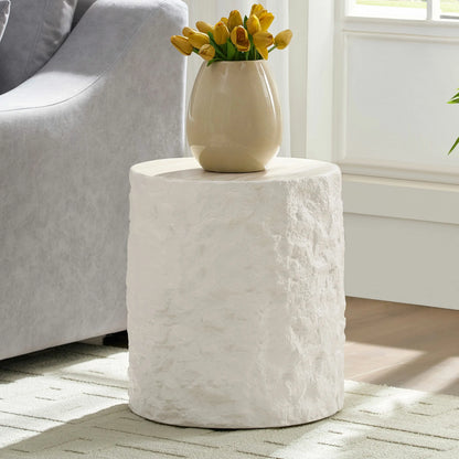 15.75 Inch Side Table,Round Fiberglass Coffee Table