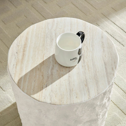 15.75 Inch Side Table,Round Fiberglass Coffee Table