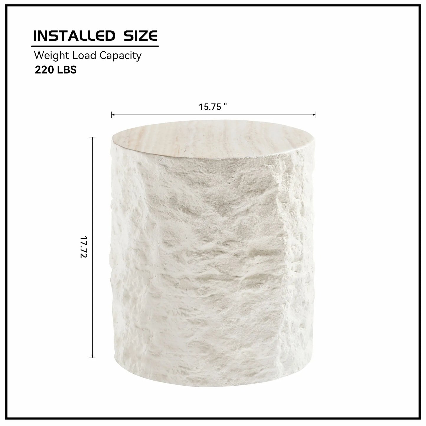 15.75 Inch Side Table,Round Fiberglass Coffee Table