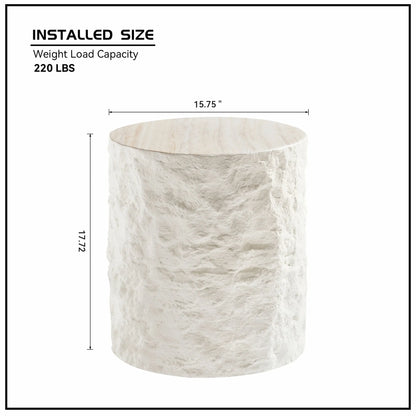 15.75 Inch Side Table,Round Fiberglass Coffee Table