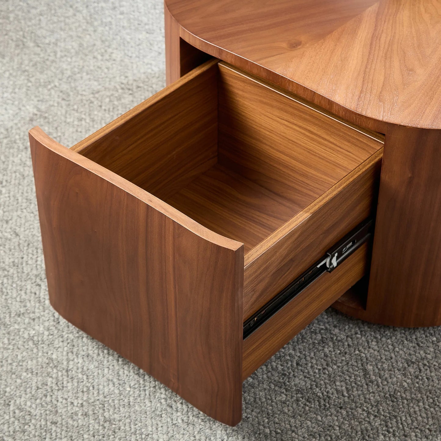 35.43 inch Petal - Small Coffee Table with Hidden Drawer for Living Room