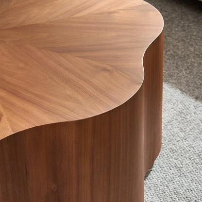 35.43 inch Petal - Small Coffee Table with Hidden Drawer for Living Room