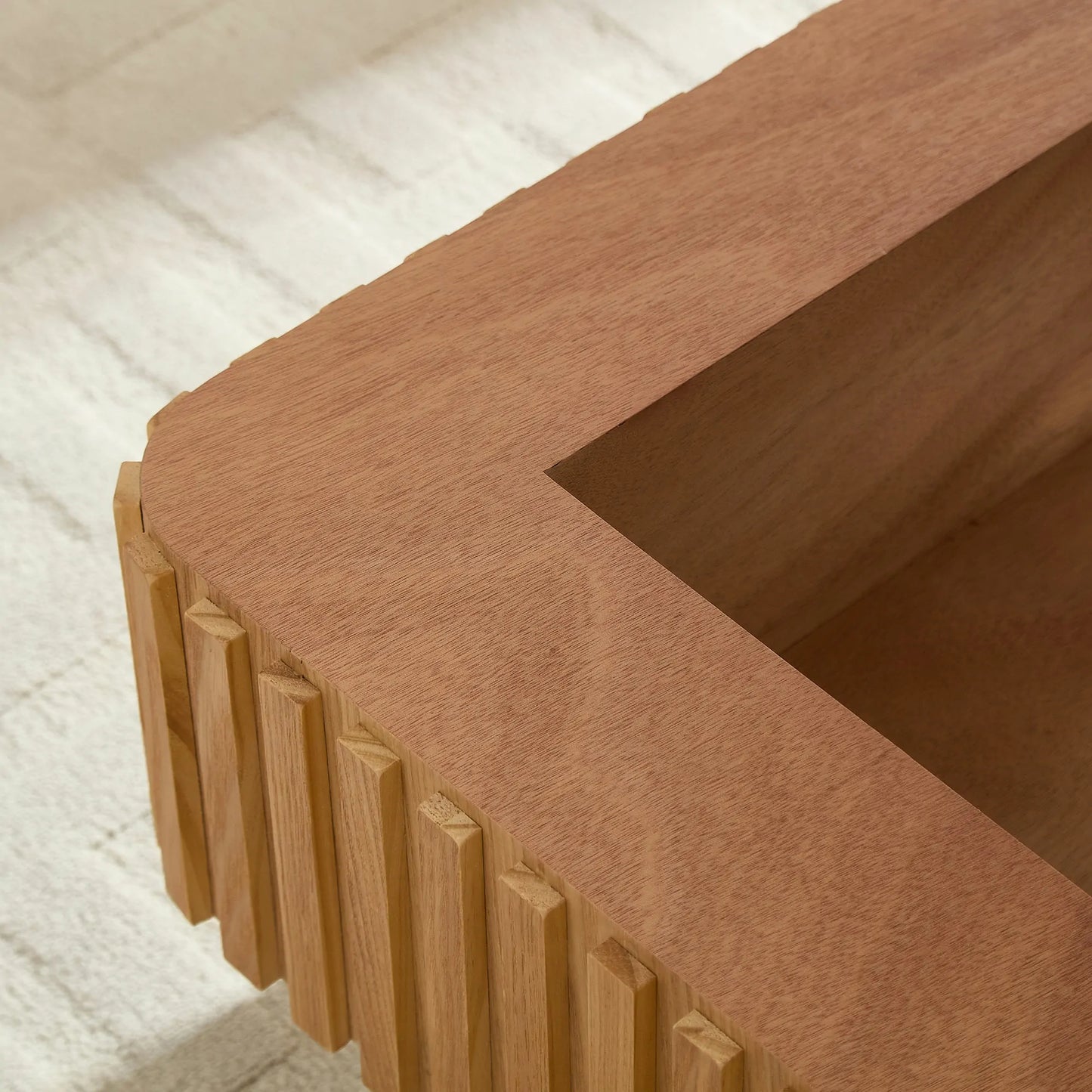 35.43 Inch Modern Handcraft Drum Coffee Table Lift Top Wooden with Hidden Storage Space