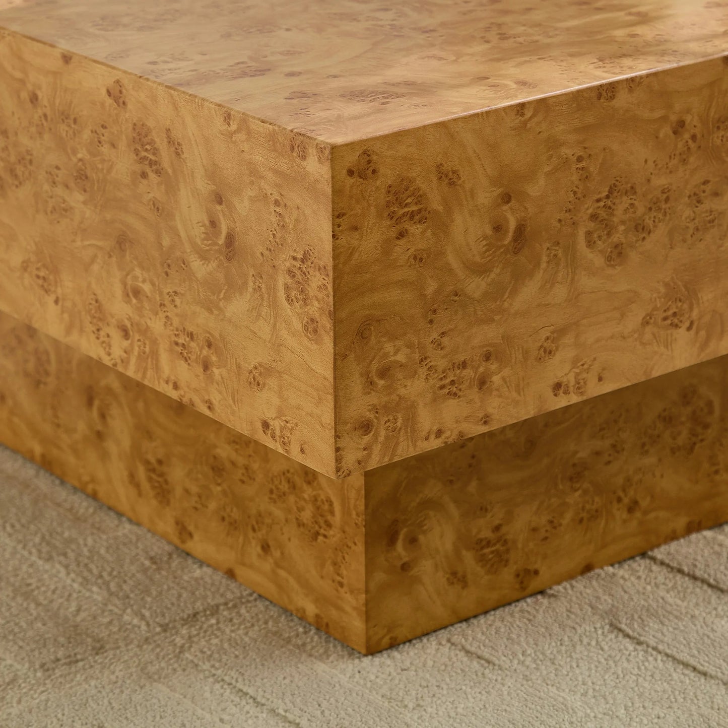 43.31 Inch MDF with Faux Wood Veneer Coffee Tables