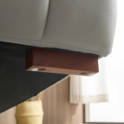 3 Seat Modern Electric Control Genuine Leather L Shaped Couch