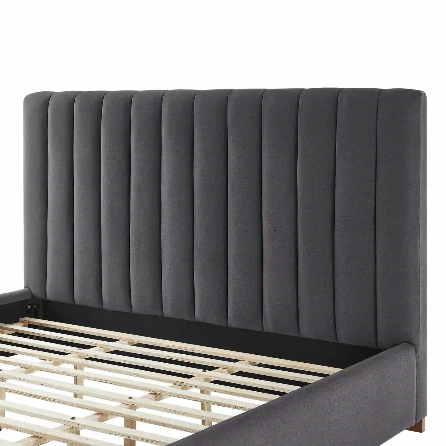 Modern Design Bed Frame Upholstered Queen Bed Frame Platform
