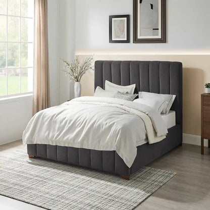 Modern Design Bed Frame Upholstered Queen Bed Frame Platform