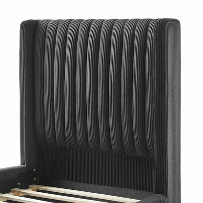 Twin Size Modern Design Bed Frame Upholstered