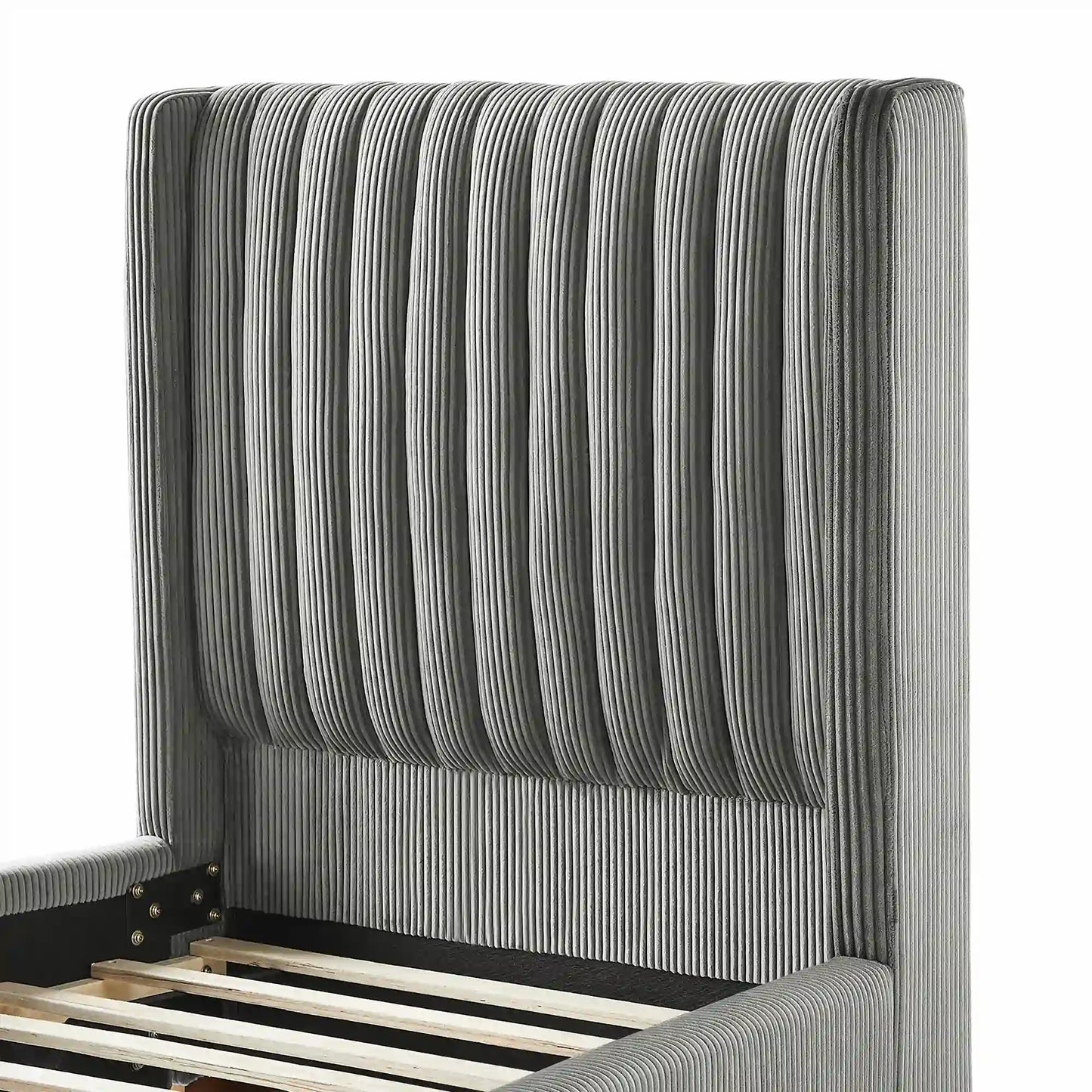 Twin Size Modern Design Bed Frame Upholstered