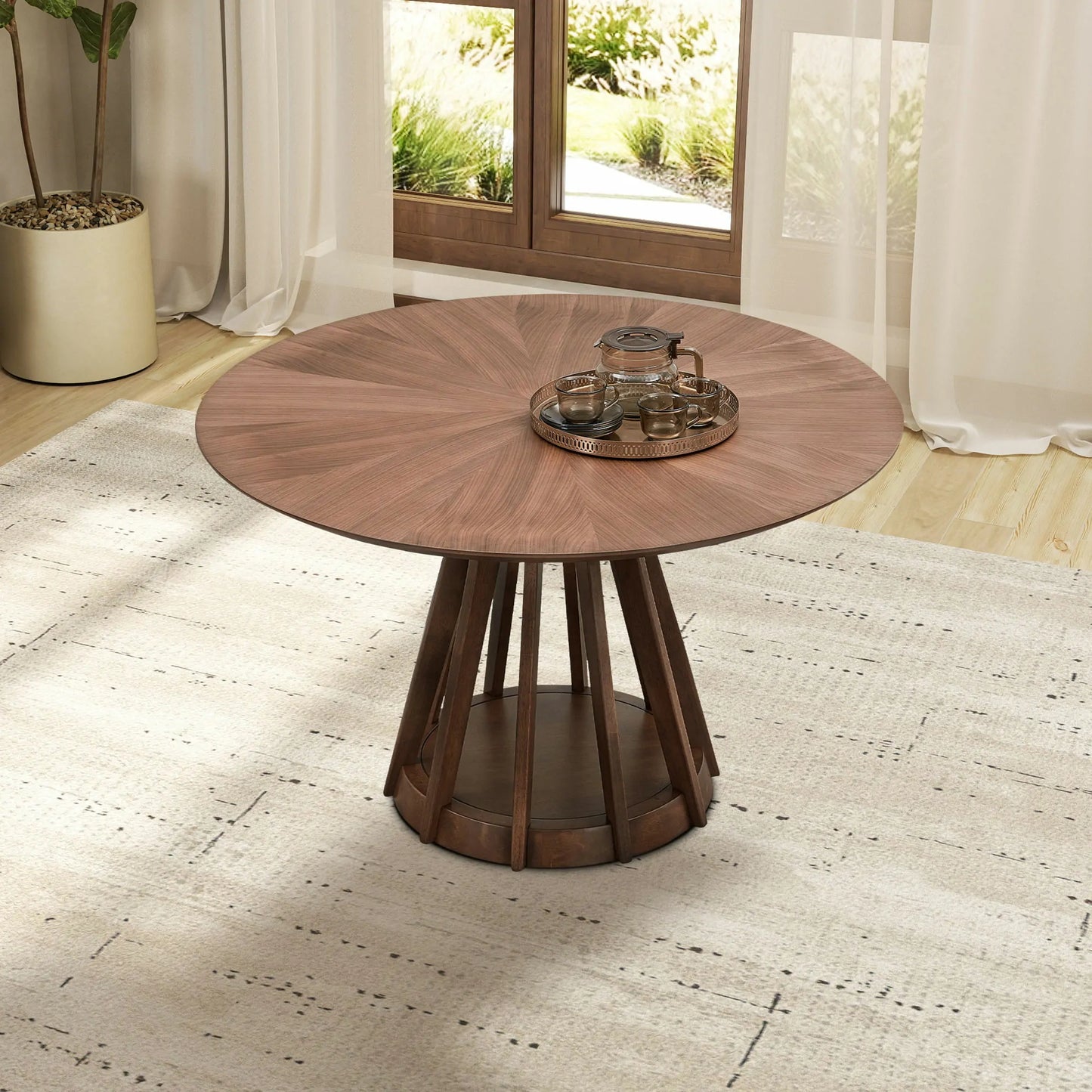 47.24 Inch Saving Place Table,Wooden Dining Table for 4 Persons(without chairs)