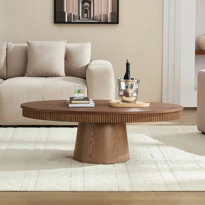 Modern Design Oval Handcraft Drum Coffee Table Length 47.24 inch Coffee Table