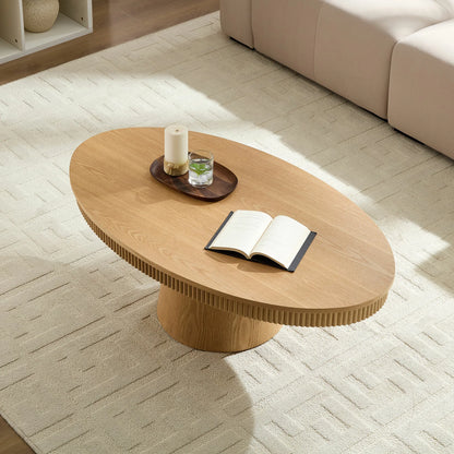 Modern Design Oval Handcraft Drum Coffee Table Length 47.24 inch Coffee Table