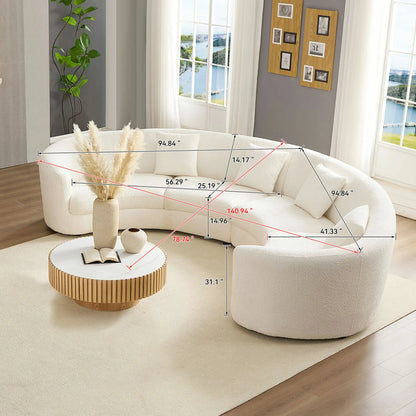 Cloud Curve 2PCs set	Classic Curved Tight Back Sofa for Living Room