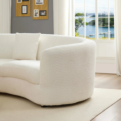 Cloud Curve 3PCs set Oversized Curved Sectional Sofa with 5 Pillows