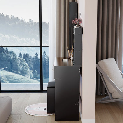 Full Body Mirror Cabinet & LED Vanity Set with Storage