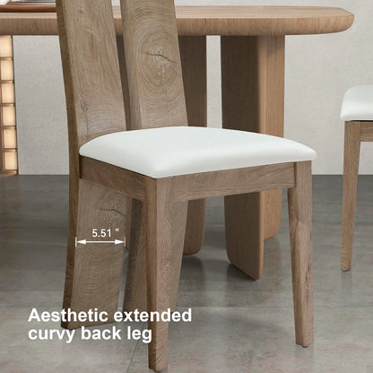 Dining Chair Set of 2 MDF, sponge .PU Leather Upholstered Cushion