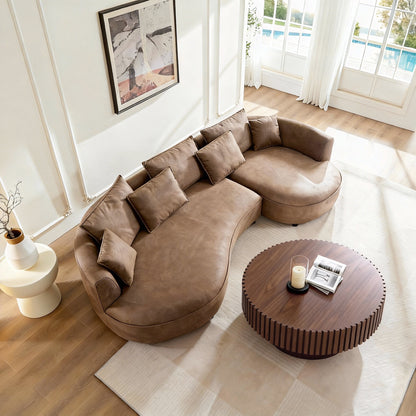 Modern Handcraft Drum Gear Coffee Table with Solid wood trim