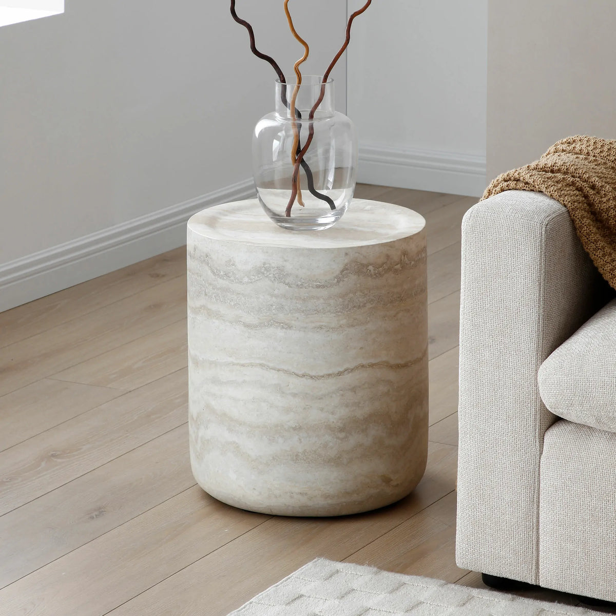 Coffee Table Without Rug Minimalist Round Coffee Table - No Assembly, Scratch-Resistant Surface ...
