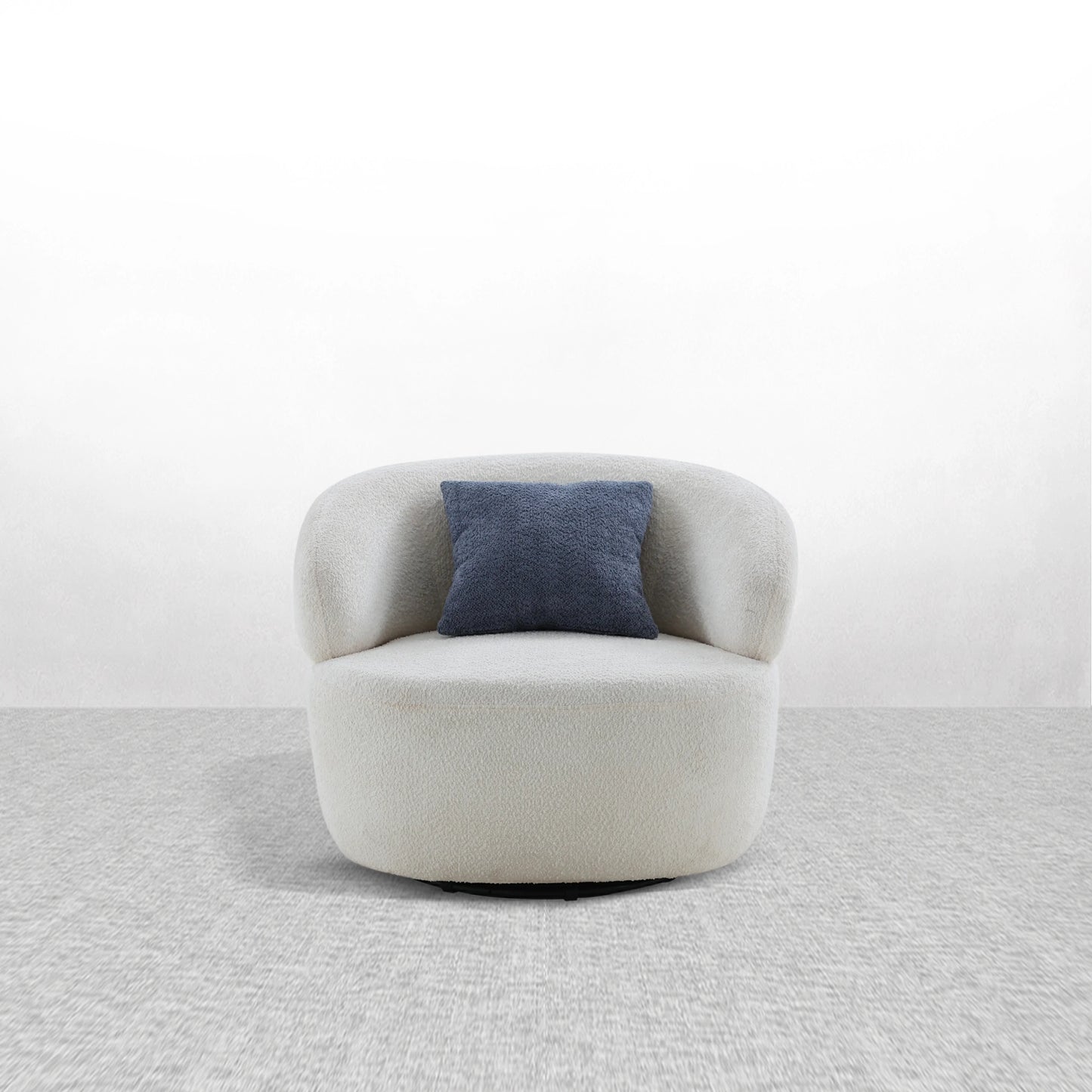 Cushionaut Cozy Swivel Barrel Chair – Boucle Accent Chair