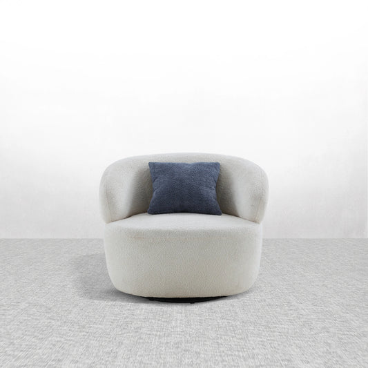 Cushionaut Cozy Swivel Barrel Chair – Boucle Accent Chair