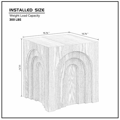 Mid-Century Modern Side Table Set - Space-Saving MDF End Tables