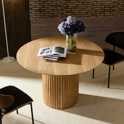 46.45 inch MDF Round Dinner Tables Mid-Century Modern Table