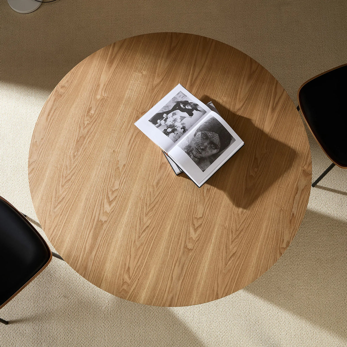 45 Inch Round Table 46.45 inch MDF Round Dinner Tables Mid-Century Modern Table – Allcurved